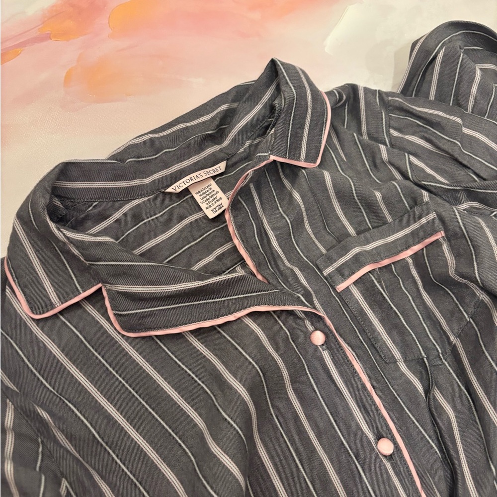 Victoria’s Secret Striped Button Down Nightgown